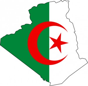 Флаг и карта Алжира