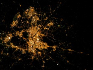 Ночной Сеул - вид из космоса