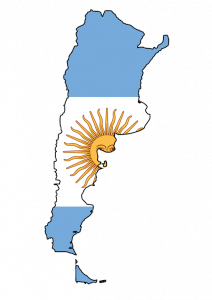 Флаг - карта Аргентины