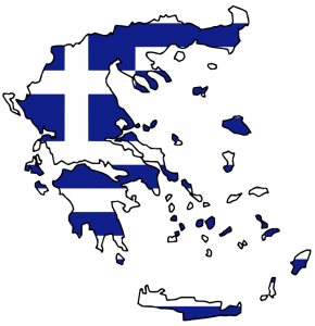 Флаг и карта Греции